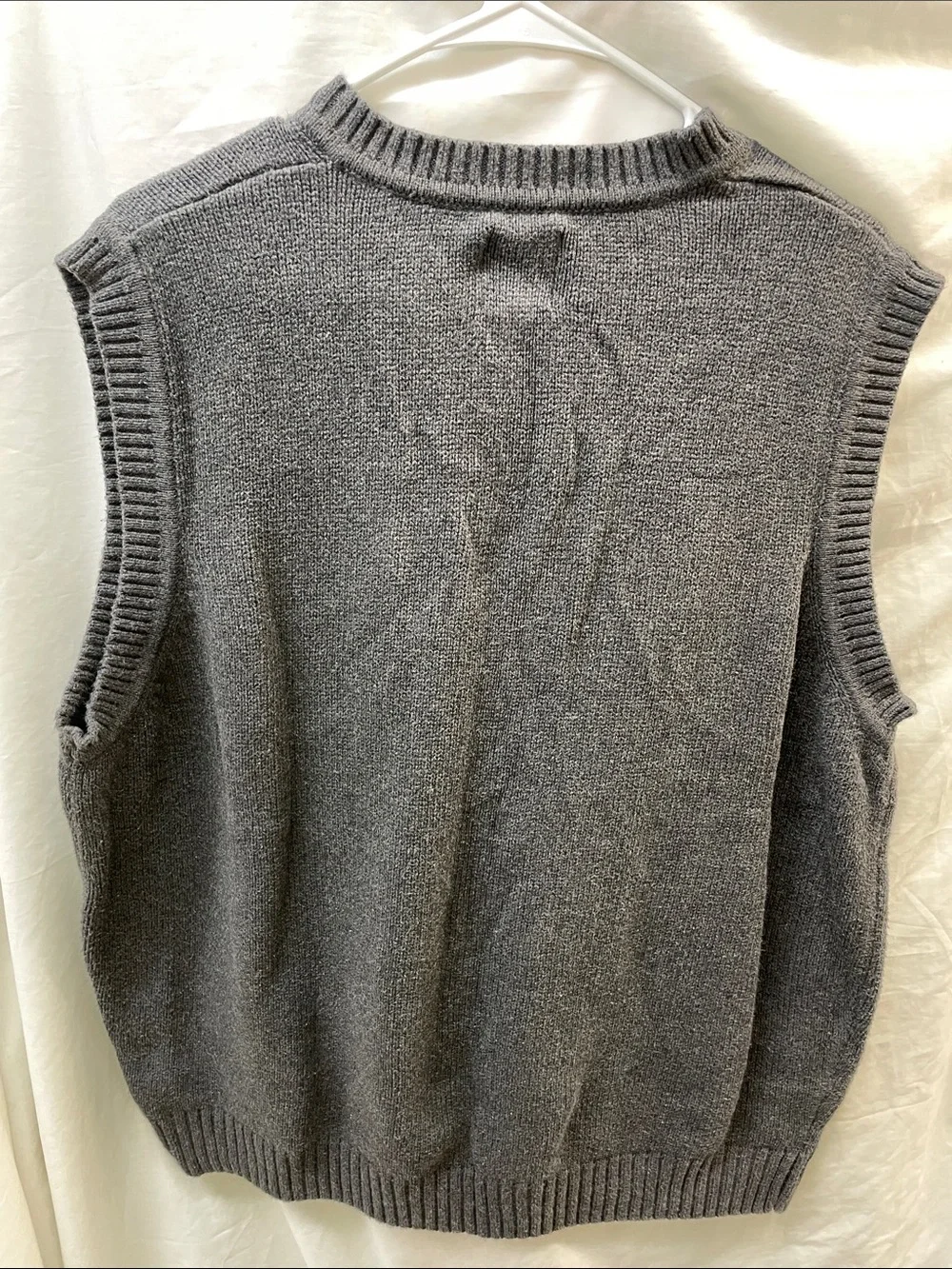 J. Crew Men's Dark Charcoal V-Neck Sweater Vest men sz xl